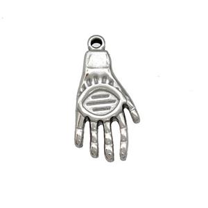 Raw Stainless Steel Hands Charms Pendant, approx 11-18mm