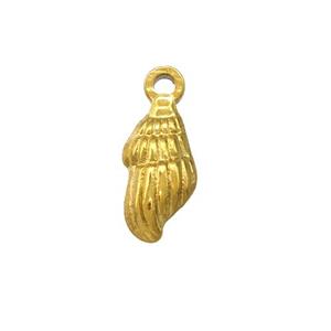 Stainless Steel Conch Shell Charms Pendant Gold Plated, approx 7-15mm