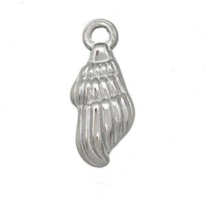 Raw Stainless Steel Conch Shell Charms Pendant, approx 9-18mm