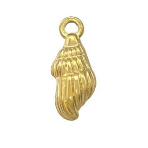 Stainless Steel Conch Shell Charms Pendant Gold Plated, approx 9-18mm