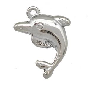 Raw Stainless Steel Dolphin Charms Pendant, approx 20-21mm