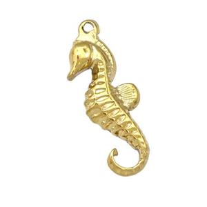 Stainless Steel Seahorse Charms Pendant Gold Plated, approx 10-26mm