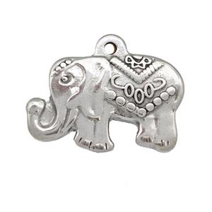 Raw Stainless Steel Elephant Charms Pendant, approx 15-25mm