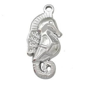 Raw Stainless Steel Seahorse Charms Pendant, approx 15-28mm