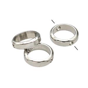 Raw Stainless Steel Circle Spacer Beads, approx 9mm