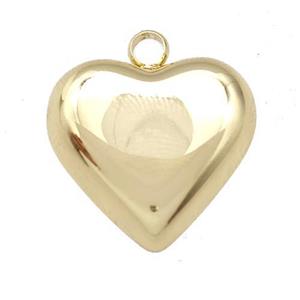 216 Stainless Steel Heart Pendant Hollow Gold Plated, approx 20mm