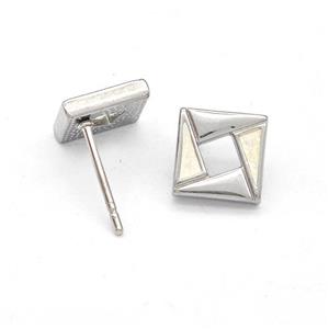 Stainless Steel earring studs Gold Plated, approx 8mm