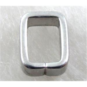 Stainless Steel Hinge Pinch Bail, platinum plated, 7x8mm