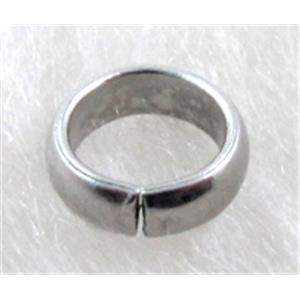 Stainless Steel Jumpring, platinum plated, 7mm dia