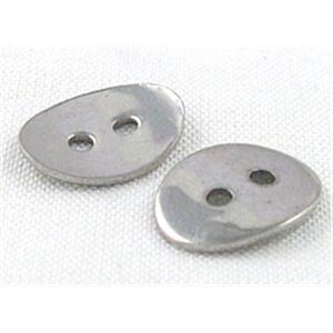 Stainless Steel spacers beads, platinum plated, 10x14mm
