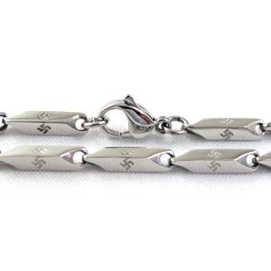 platinum plated Stainless Steel Necklace, 3x3x15mm, approx 23 inch(58.5cm) length