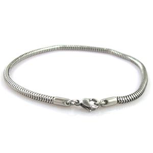stainless steel chain bracelet, 3.2mm dia, approx  21cm length