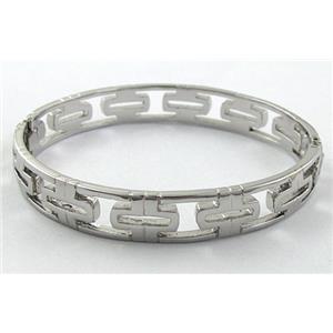 Stainless Steel Bangle, 10mm wide, inside: 50x60mm