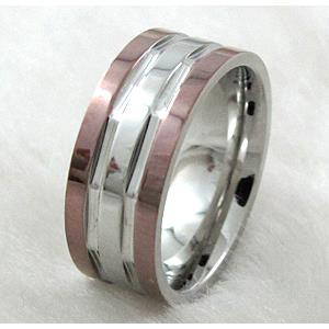 Stainless steel Ring, platinum plated, inside: 20mm dia