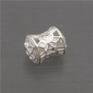 Sterling Silver Beads Tube Hollow, approx 5-7mm