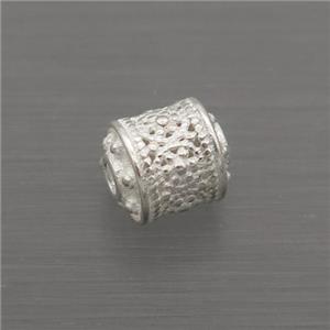 Sterling Silver Beads Tube Hollow, approx 4-5mm