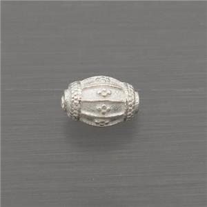 Sterling Silver Beads Barrel, approx 4.5-6.5mm