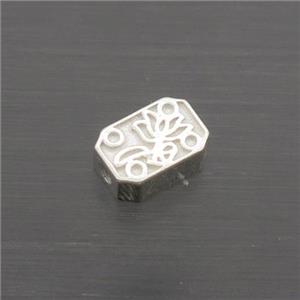 Sterling Silver Beads Rectangle, approx 4-6mm