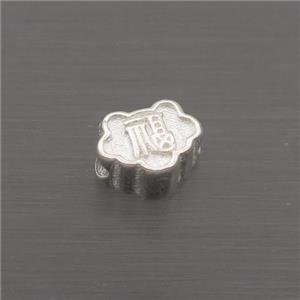 Sterling Silver Beads Fu, approx 4-5mm