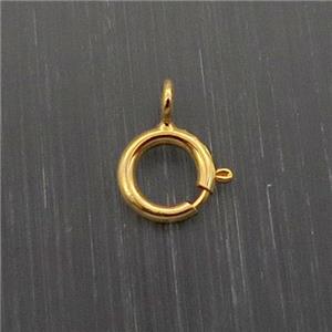 Sterling Silver Clasp Spring Gold Plated, approx 5mm dia