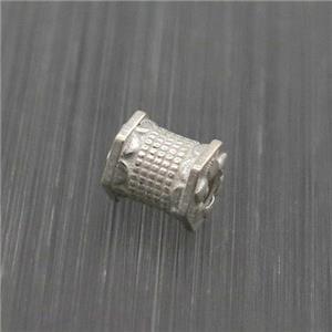 Sterling Silver Beads Tube, approx 5-6mm