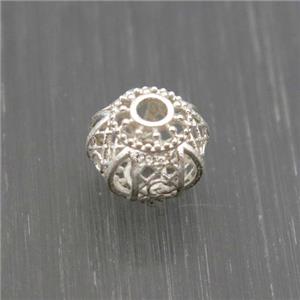 Sterling Silver Beads Round, approx 7-8mm
