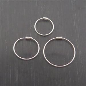 Sterling Silver Hoop Earring, approx 10mm