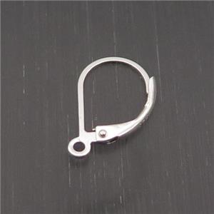 Sterling Silver Latchback Earring, approx 10-12mm