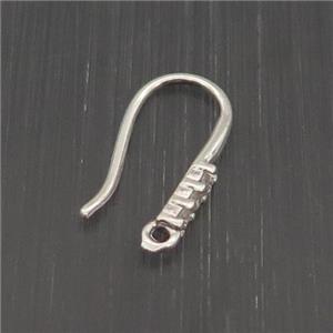 Sterling Silver Hook Earring Pave Zircon, approx 7-15mm