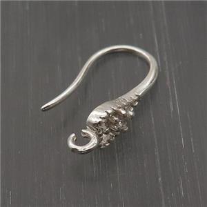 Sterling Silver Hook Earring Pave Zircon, approx 10-15mm