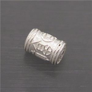 Sterling Silver Beads Tube, approx 4.5-7mm