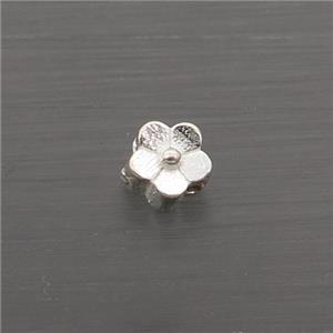 Sterling Silver Beads Flower, approx 3.5mm