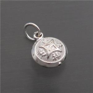 Sterling Silver Lucky Pendant, approx 10mm