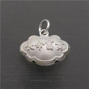 Sterling Silver Lucky Fu Pendant, approx 11.5-16mm