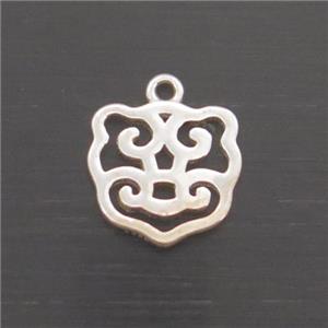 Sterling Silver Pendant Chinese Lucky, approx 7.5mm