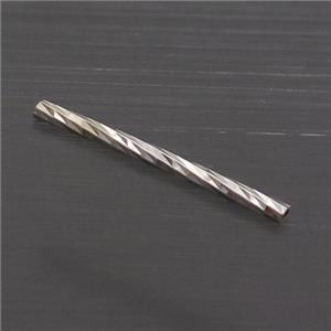 Sterling Silver Column Beads, approx 1.5x20mm