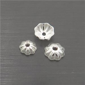 Sterling Silver Beadcaps, approx 4mm