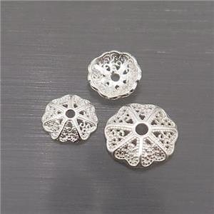 Sterling Silver Beadcaps, approx 8mm