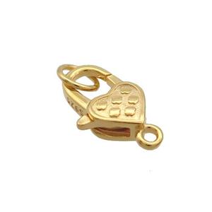 Sterling Silver Lobster Clasp Gold Plated, approx 8-13mm