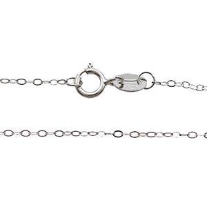 Sterling Silver Necklace Chain, approx 1mm, 40cm length