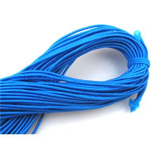 elastic fabric wire, binding thread, blue, 1mm dia, approx 20meters per roll