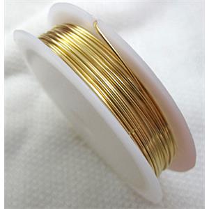 Jewelry binding copper wire, gold, 0.8mm thick, 4meters per roll