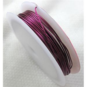 Jewelry binding copper wire, Purple, 0.3mm thick, 25meters per roll