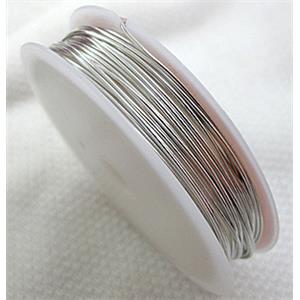 Copper Wire, silver plated, 0.8mm thick, 4meters per roll