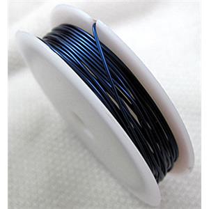 Jewelry binding copper wire, Deep blue, 0.3mm thick, 25meters per roll
