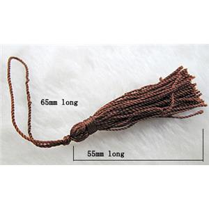 Rattail Cotton braid pendant, 65mm length, 55mm length