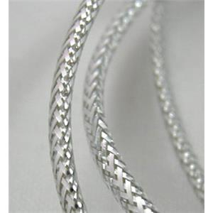 Jewelry Metallic Cord, Silver, 2.5mm dia