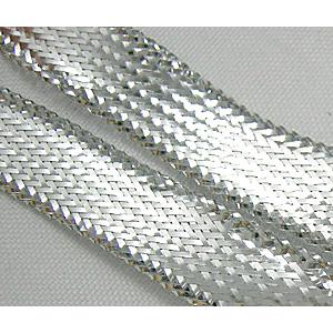 Jewelry Metallic Cord, Silver, 9mm wide