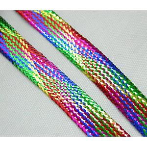 Jewelry Metallic Cord, Colorful, 11mm wide