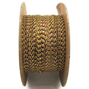 cotton and metallic cord, jewelry wire, rainbow, approx 0.4mm thickness, 120yard per rolls